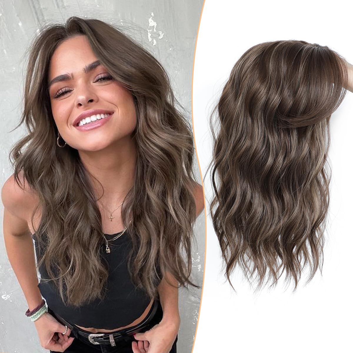 ⏰ Final Hours –✨2026 New Lightweight & Breathable Wavy Hair Topper
