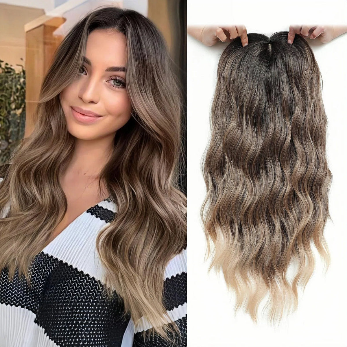 ⏰ Final Hours –✨2026 New Lightweight & Breathable Wavy Hair Topper
