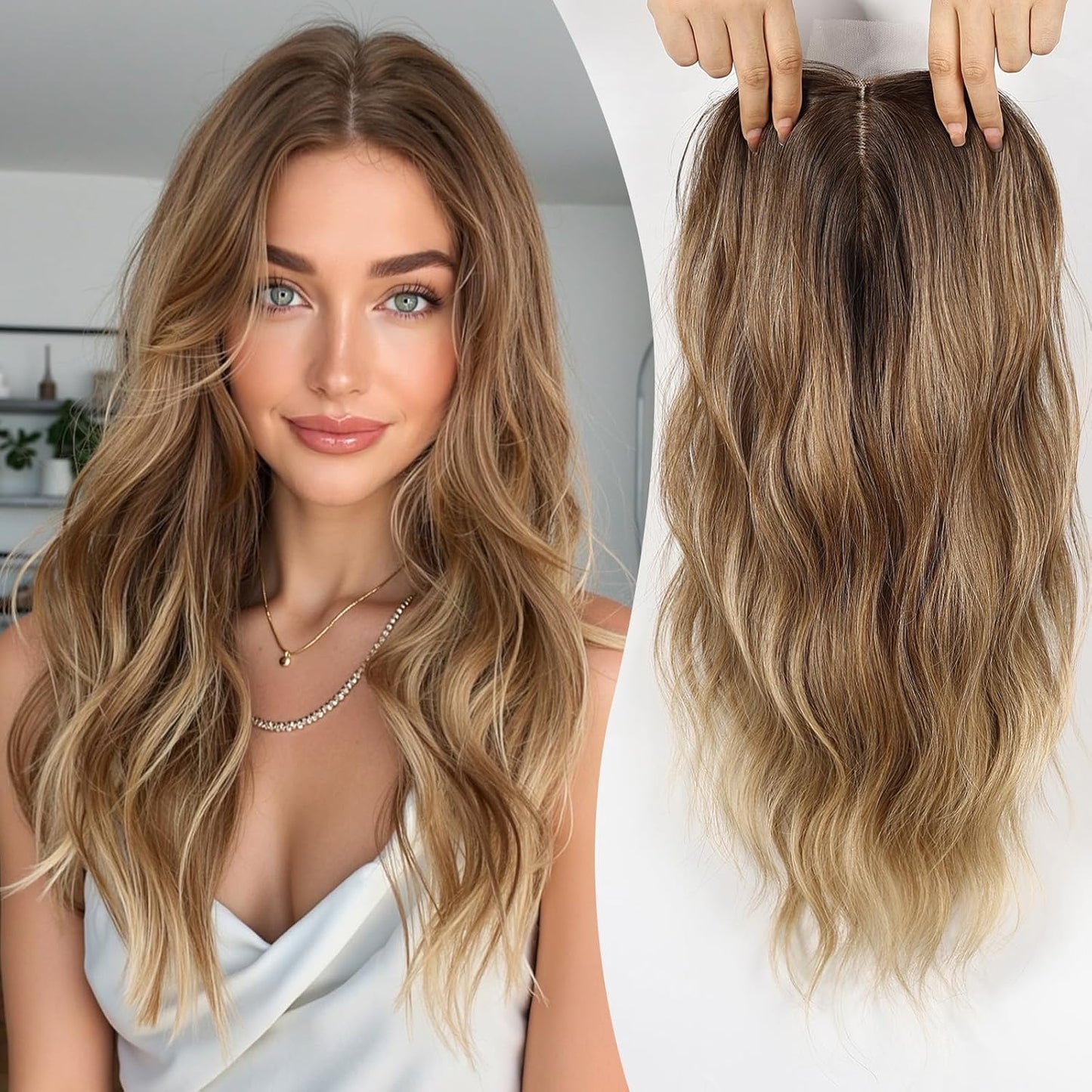 ⏰ Final Hours –✨2026 New Lightweight & Breathable Wavy Hair Topper